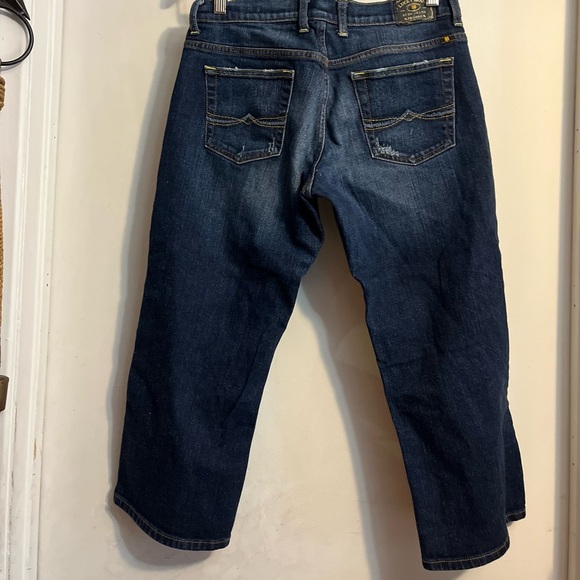 Lucky Brand Jeans Easy Rider Cropped Women Sz 8 Distressed Jeans - Picture 7 of 8